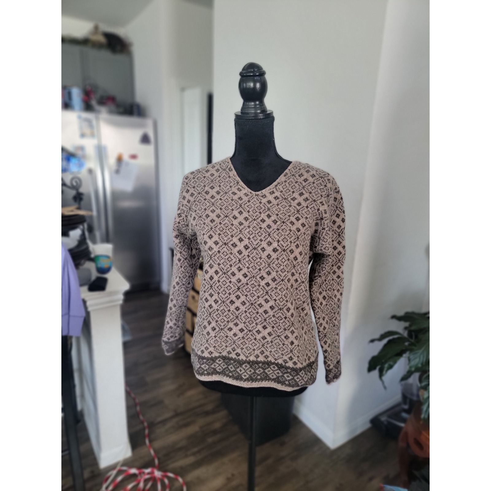 Gap Geometric Pullover Lambswool Sweater